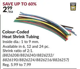 Princess Auto Colour-coded heat shrink tubing offer