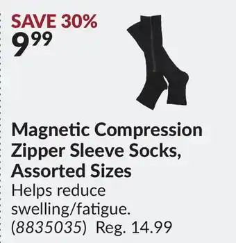 Princess Auto Magnetic compression zipper sleeve socks offer