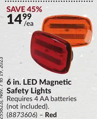 Princess Auto 6 in. led magnetic safety lights offer