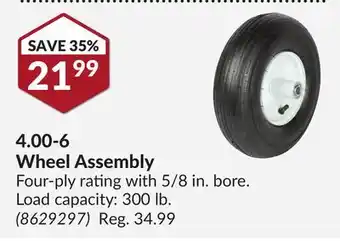 Princess Auto 4.00-6 wheel assembly offer