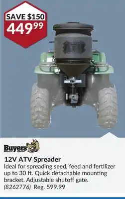 Princess Auto 12v atv spreader offer