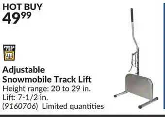 Princess Auto Adjustable snowmobile track lift offer