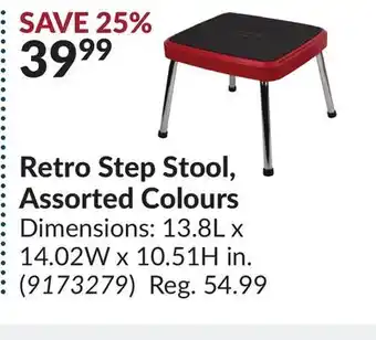 Princess Auto Retro step stool, assorted colours offer