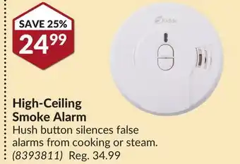 Princess Auto High-ceiling smoke alarm offer