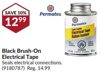 Princess Auto Black brush-on electrical tape offer