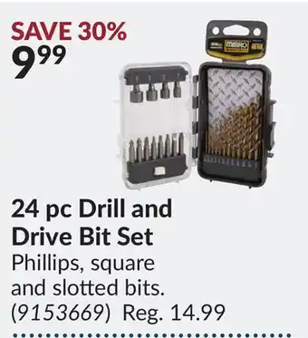 Princess Auto 24 pc drill and drive bit set offer