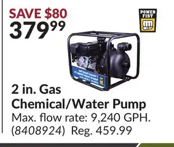 Princess Auto 2 in. gas chemical/water pump offer