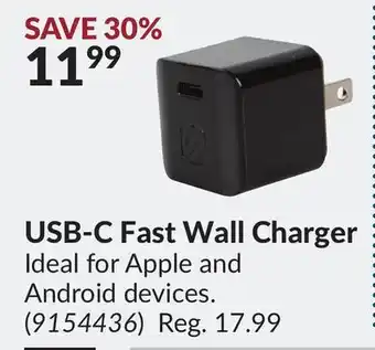 Princess Auto Usb-c fast wall charger offer