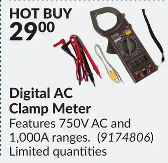 Princess Auto Digital ac clamp meter offer