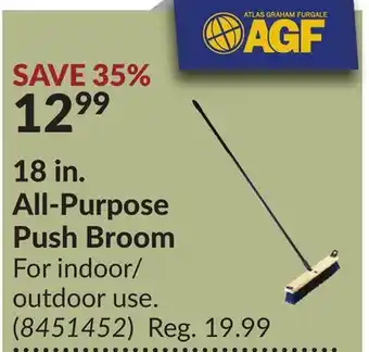 Princess Auto 18 in. all-purpose push broom offer