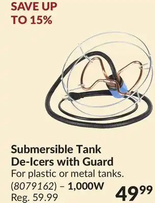 Princess Auto Submersible tank de-icers offer