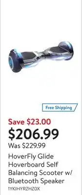 Walmart Hoverfly glide hoverboard self balancing scooter w/ bluetooth speaker offer