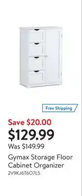 Walmart Gymax storage floor cabinet organizer offer