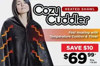Showcase Cozy cuddler heated shawl offer
