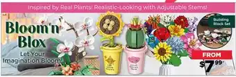 Showcase Bloomin' blox botanical brick flower sets offer