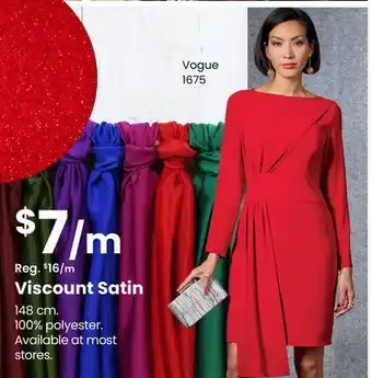 Fabricland Viscount satin offer