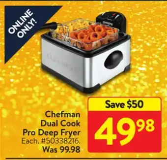 Walmart Chefman dual cook pro deep fryer offer