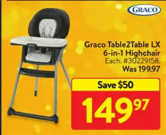 Walmart Graco table2table lx 6-in-1 highchair offer