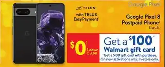 Walmart Google pixel 8 postpaid phone‡ offer