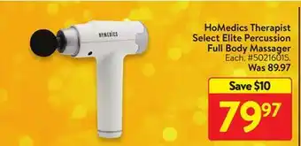 Walmart Homedics therapist select elite percussion full body massager offer
