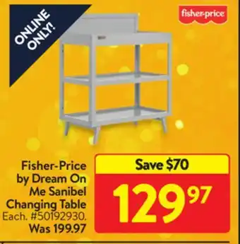 Walmart Fisher-price by dream on me sanibel changing table offer