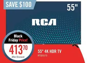 The Brick Rca 55 4k hdr smart google tv offer