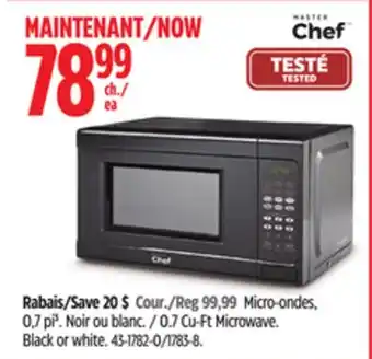 Canadian Tire Master chef master chef 0.7 cu-ft microwave offer