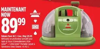 Canadian Tire Bissell little green portable carpet & upholstery deep cleaner offer