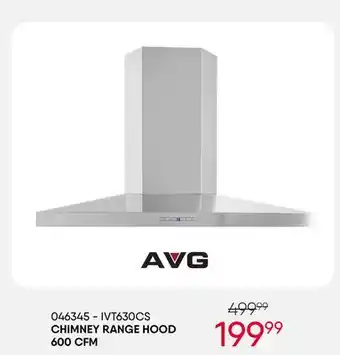 Meubles RD Avg chimney range hood 600 cfm offer