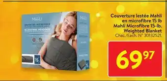 Walmart Mahli microfibre 15-lb. weighted blanket offer