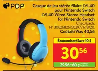 Walmart Lvl40 wired stereo headset for nintendo switch offer