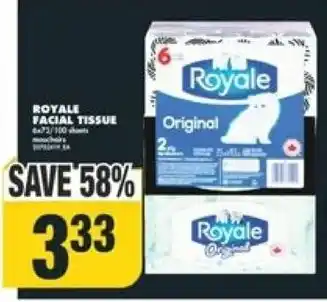 No Frills ROYALE FACIAL TISSUE offer