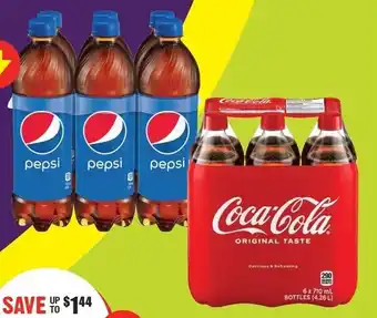 FreshCo Coca-Cola or Pepsi Soft Drinks 6x710mL offer