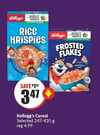 FreshCo Kellogg's Cereal Selected 247-435g offer