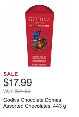 Costco Godiva chocolate domes, assorted chocolates, 443 g offer
