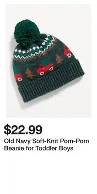 Old Navy Old navy soft-knit pom-pom beanie for toddler boys offer
