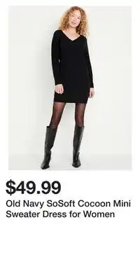 Old Navy Old navy sosoft cocoon mini sweater dress for women offer