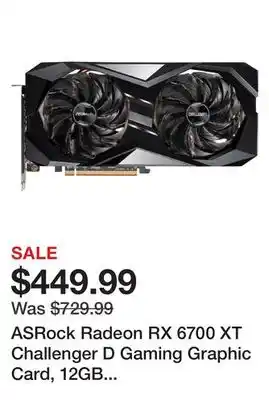 Newegg Asrock radeon rx 6700 xt challenger d gaming graphic card, 12gb gddr6 vram, amd rdna2 (rx6700xt cld 12g) offer
