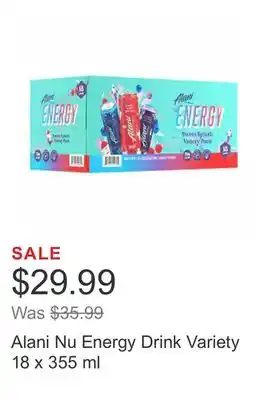 Costco Alani nu energy drink variety 18 x 355 ml offer