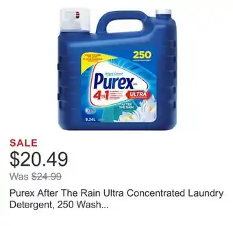 Costco Purex after the rain ultra concentrated laundry detergent, 250 wash loads offer