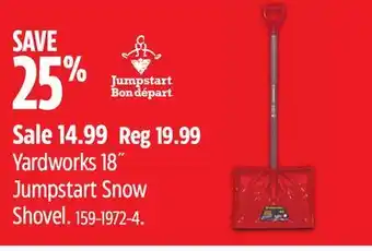 Canadian Tire Yardworks 18 jumpstart snow shovel offer