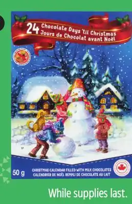 Canadian Tire Chocolate advent calendar offer