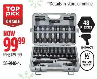 Canadian Tire Maximum 1/2-in drive professional grade impact socket set, 48-pc, crmo offer