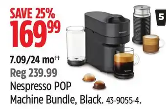 Canadian Tire Nespresso pop machine bundle, black offer