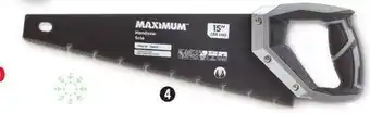Canadian Tire Maximum 15 aggressive tooth hand saw offer