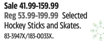 Canadian Tire Bauer selected hockey sticks and skates offer