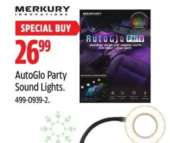 Canadian Tire Merkury autoglo party sound lights offer