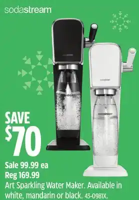 Canadian Tire Sodastream art sparkling water maker offer