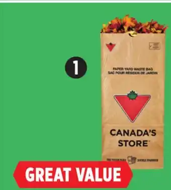 Canadian Tire Yard waste 2-ply paper bags 20-pack offer