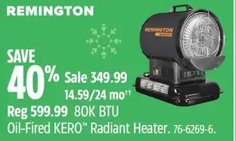 Canadian Tire Remington 80k btu oil-fired kero radiant heater offer